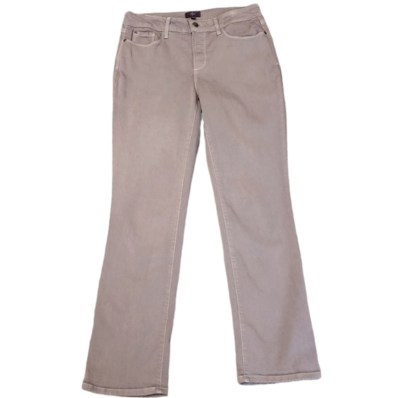 NYDJ super soft Marilyn Straight grey jeans. - Picture 5 of 15